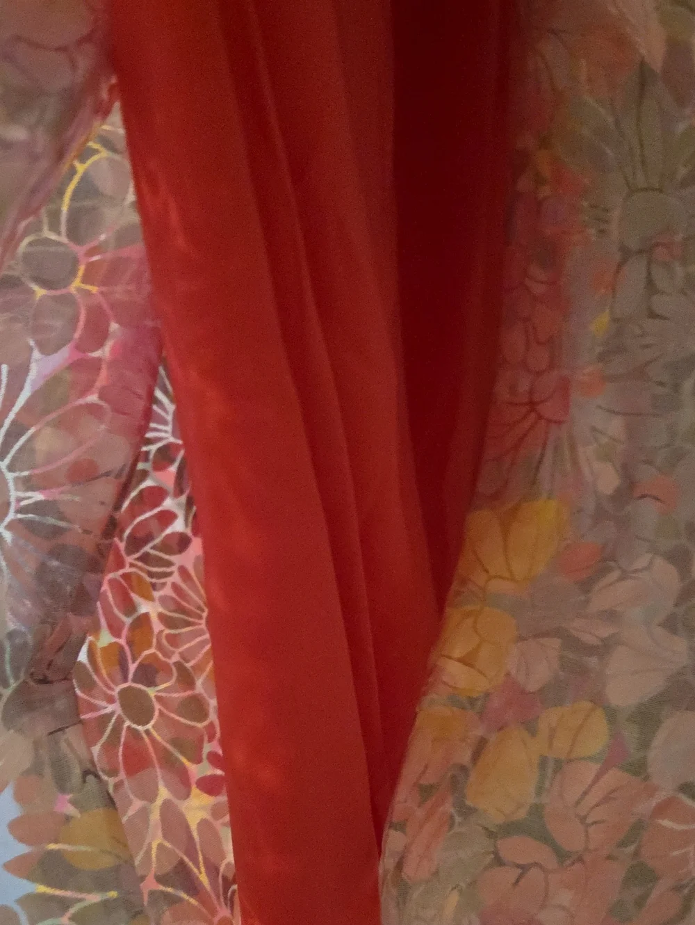 Kate Spade New York multi-color floral midi dress with a V-neckline